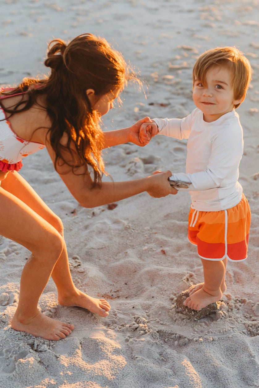INDIE BLUE SWIM Board Shorts (spice ombre stripe)