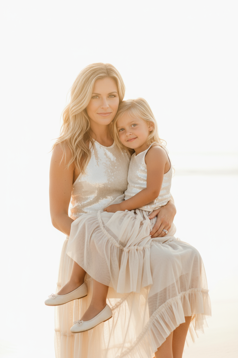 Women's Faye Halter (natural sequin)