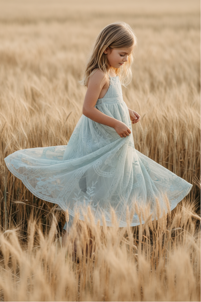 Madeline Lace Dress (airy blue) – INDIE BLUE
