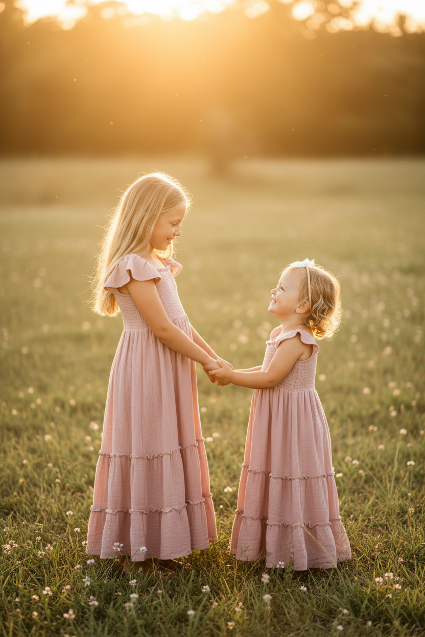 INDIE BLUE Dresses Marabella Dress (peony muslin)
