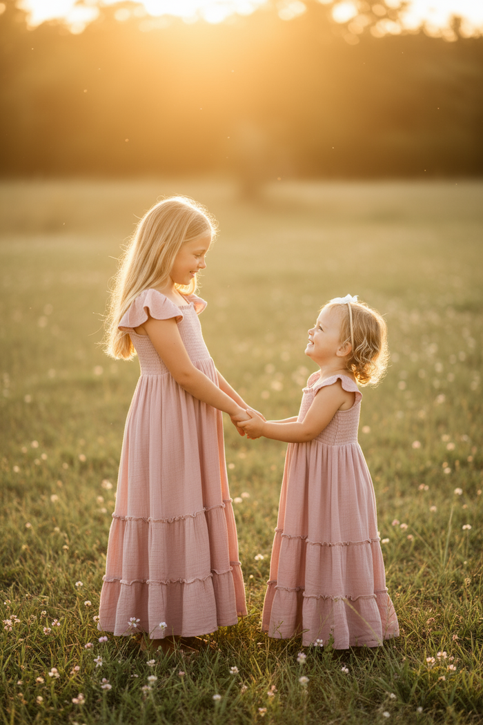 INDIE BLUE Dresses Marabella Dress (peony muslin)