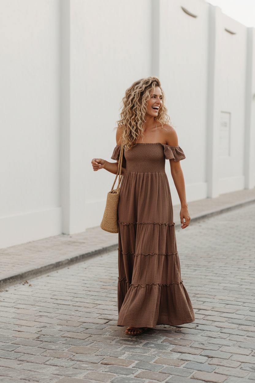 Women's Marabella Dress (mocha muslin) XS
