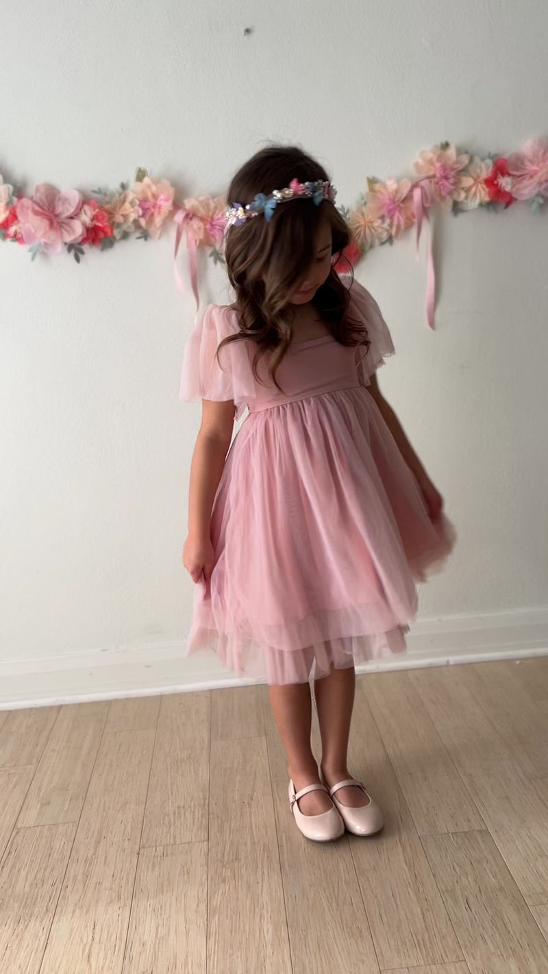 Fawn Tulle Dress (soft pink)