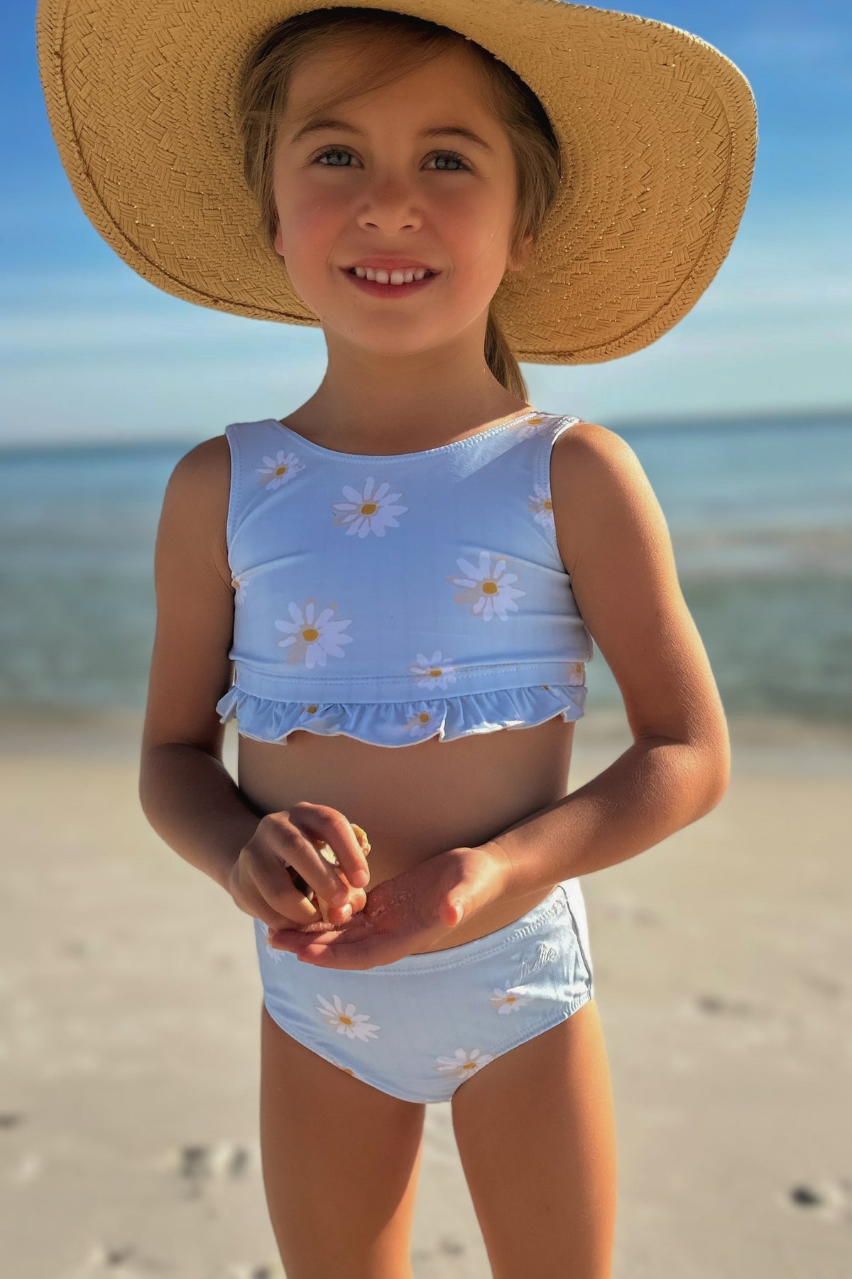 INDIE BLUE SWIM Scoopback Set (daisy) FINAL SALE
