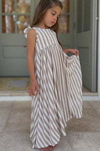 INDIE BLUE Dresses Liza Maxi Dress (ash stripe)