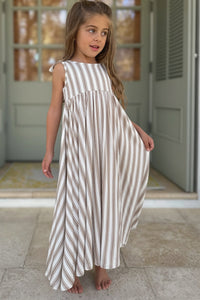 INDIE BLUE Dresses Liza Maxi Dress (ash stripe)