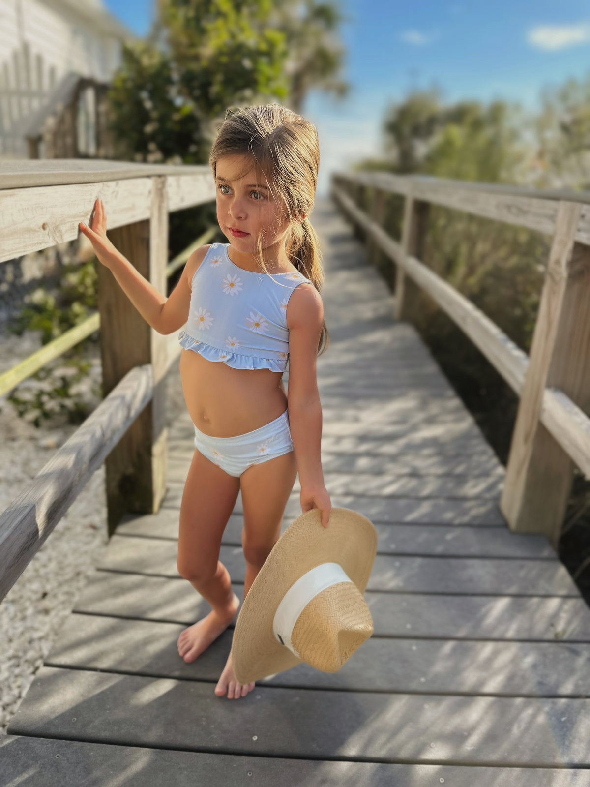 INDIE BLUE SWIM Scoopback Set (daisy) FINAL SALE