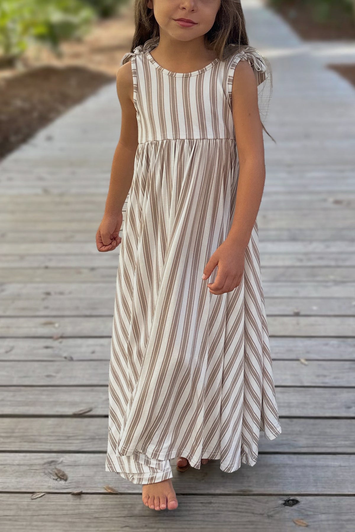 INDIE BLUE Dresses Liza Maxi Dress (ash stripe)