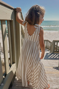 INDIE BLUE Dresses Liza Maxi Dress (ash stripe)