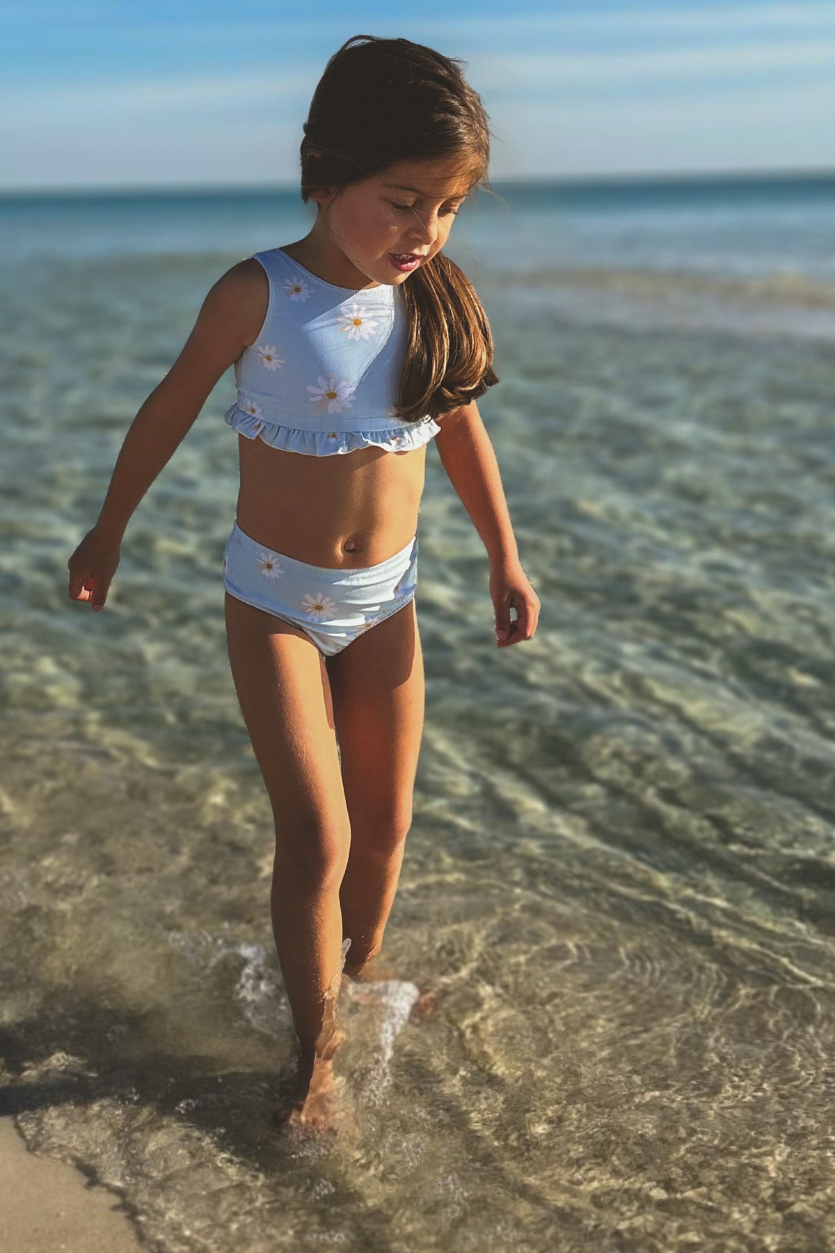 INDIE BLUE SWIM Scoopback Set (daisy) FINAL SALE