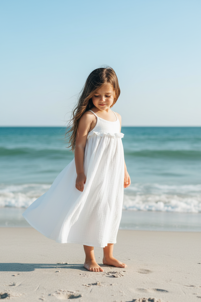 Lucie Dress (white muslin) 5T