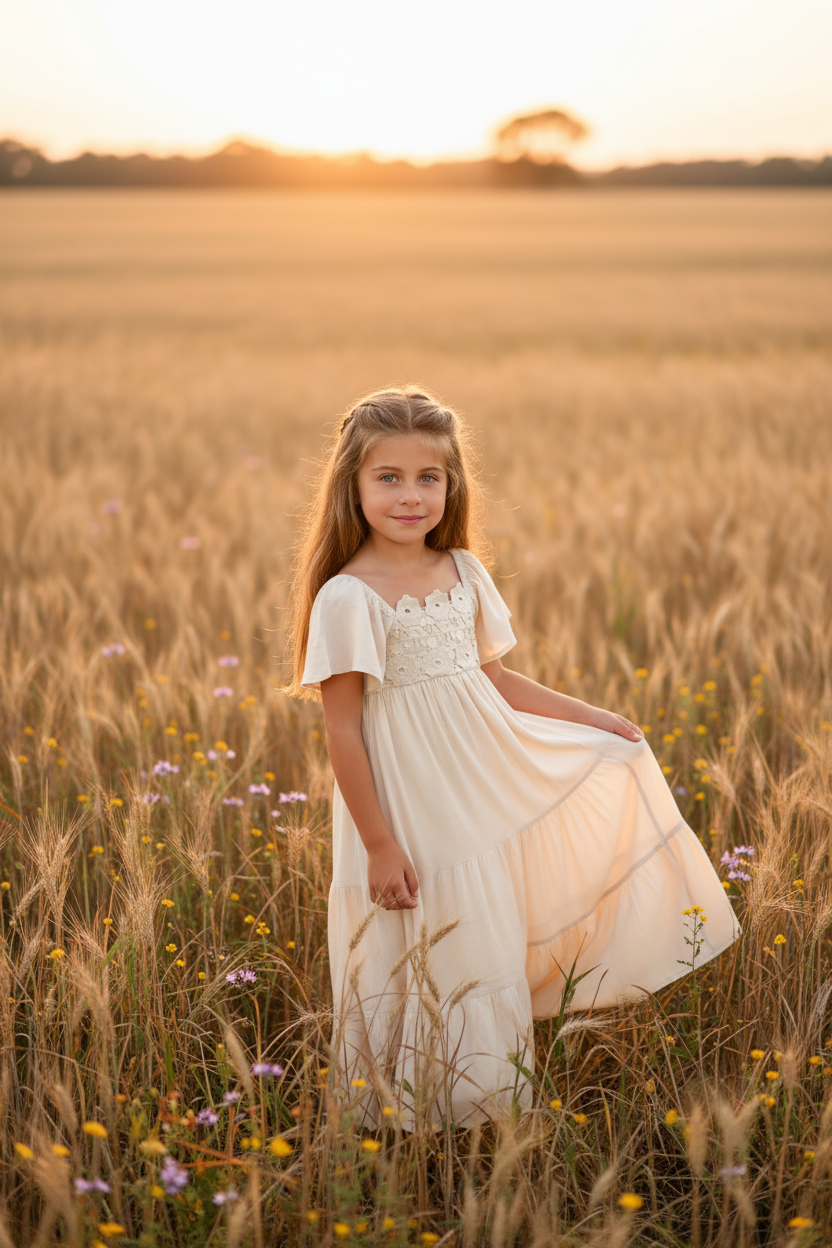 INDIE BLUE Dresses Winnie Lace Dress (natural)