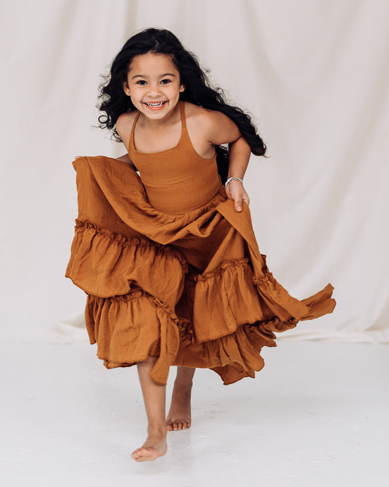 INDIE BLUE Dresses Wendy Dress (clay muslin)