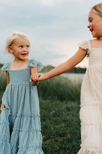 INDIE BLUE Dresses Marabella Dress (blue swiss dot)