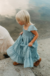INDIE BLUE Dresses Marabella Dress (blue swiss dot)