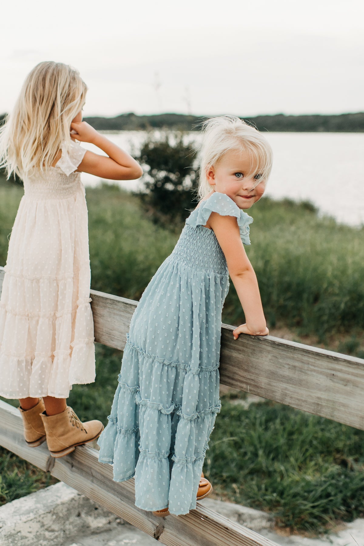 INDIE BLUE Dresses Marabella Dress (blue swiss dot)
