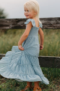 INDIE BLUE Dresses Marabella Dress (blue swiss dot)