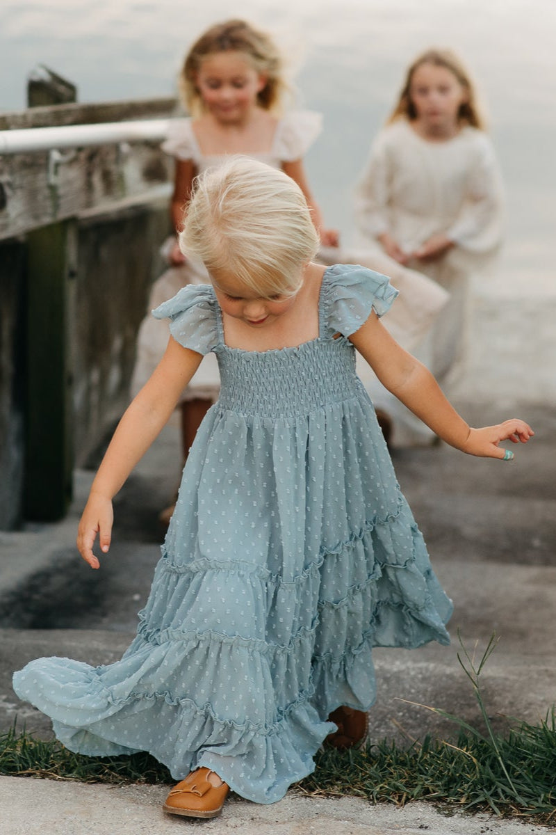 INDIE BLUE Dresses Marabella Dress (blue swiss dot)