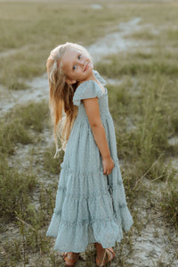 INDIE BLUE Dresses Marabella Dress (blue swiss dot)