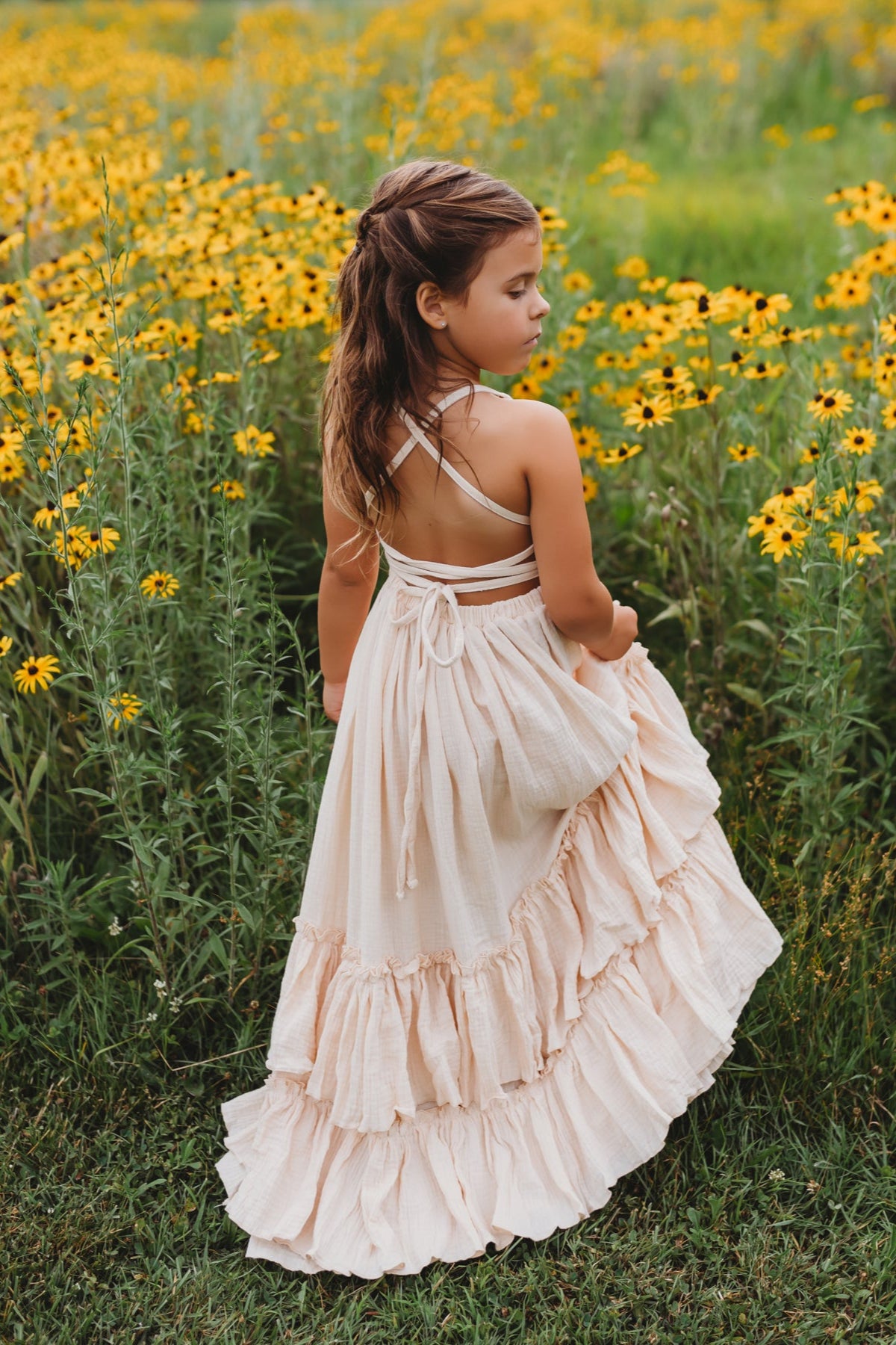 INDIE BLUE Dresses Wendy Dress (sand muslin)