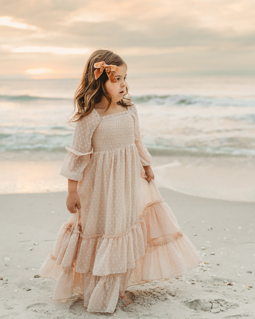 Swiss Dot Flower Girl Dress