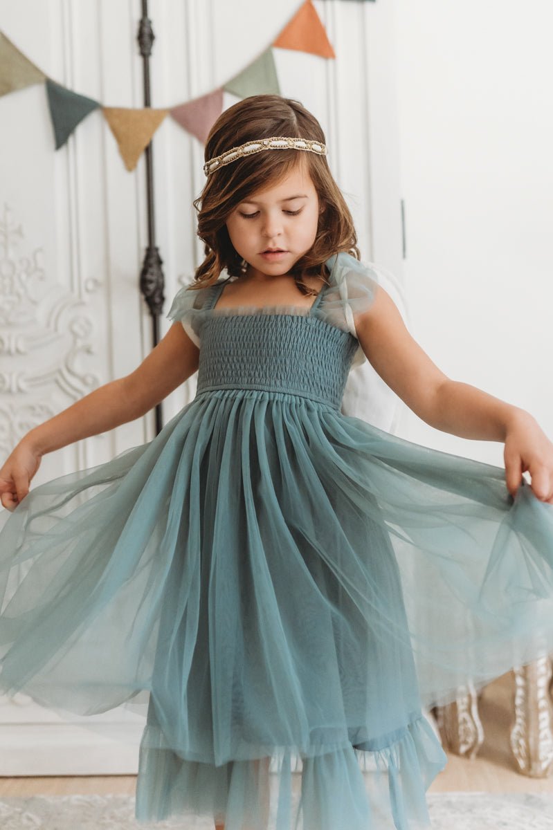INDIE BLUE Dresses Juliet Dress (soft teal tulle)