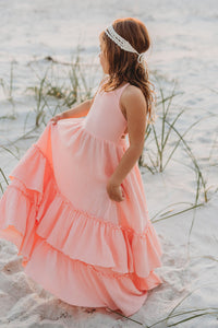 INDIE BLUE Dresses Wendy Dress (vibrant coral muslin)