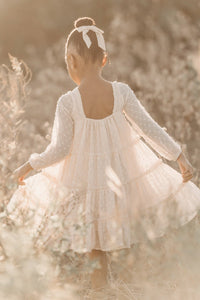 INDIE BLUE Dresses Nora Dress (natural swiss dot)