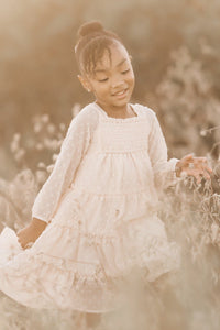 INDIE BLUE Dresses Nora Dress (natural swiss dot)
