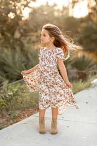 Elle Midi (mocha floral)