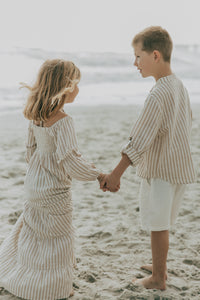 Ty Shirt (driftwood stripe linen)