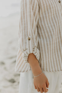 Ty Shirt (driftwood stripe linen)