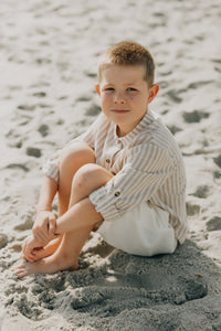 Ty Shirt (driftwood stripe linen)