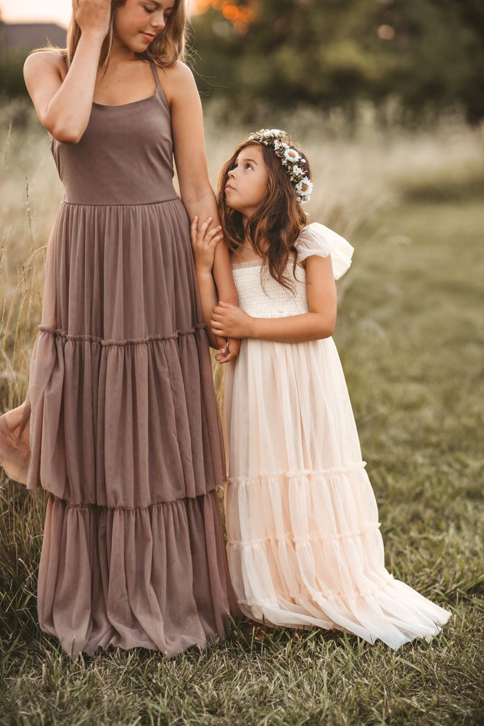 Women's Wendy Dress (mocha tulle)