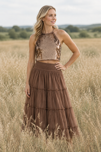 SS Women's Bottoms Women's Jolie Skirt (cocoa tulle)