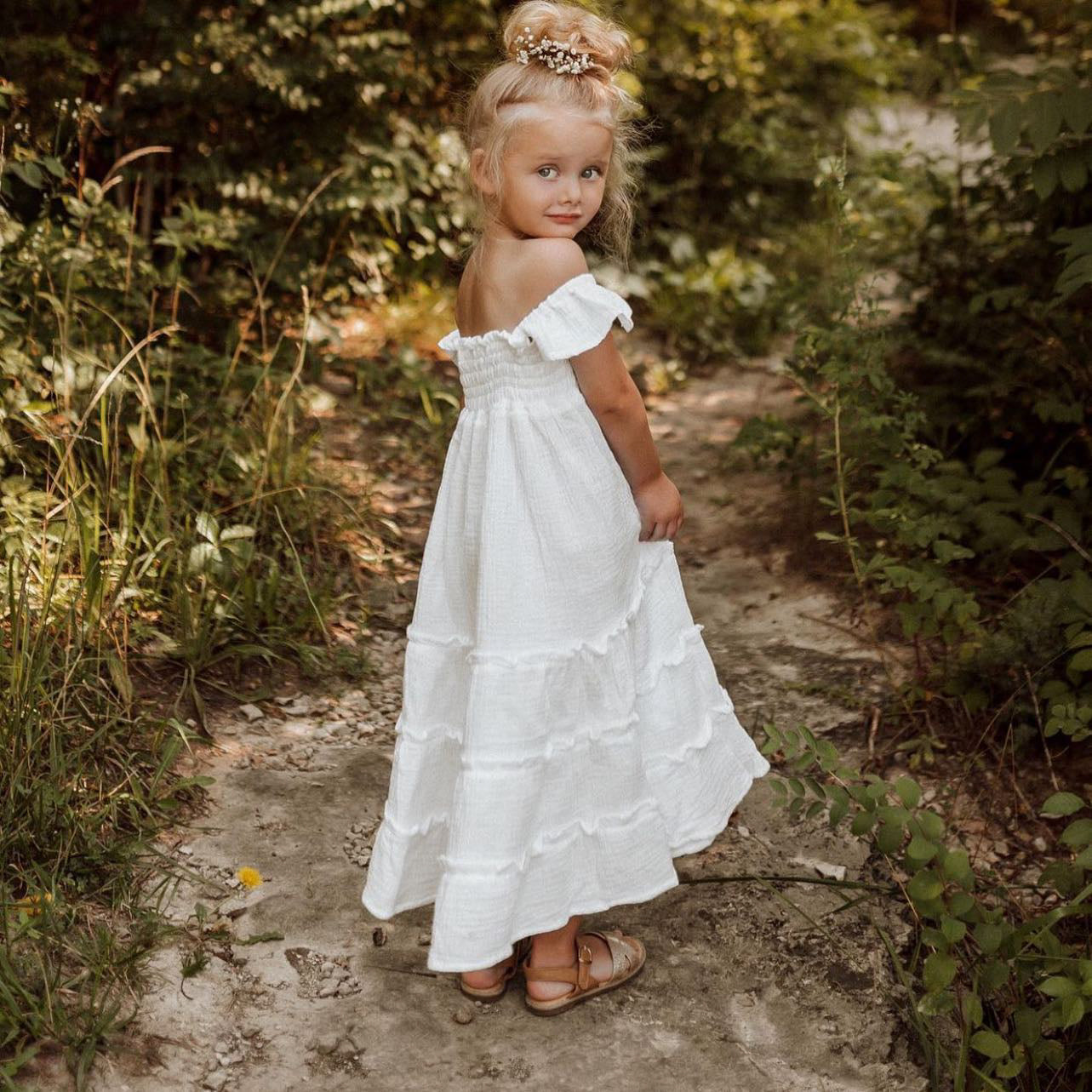 Long White Muslin Dress