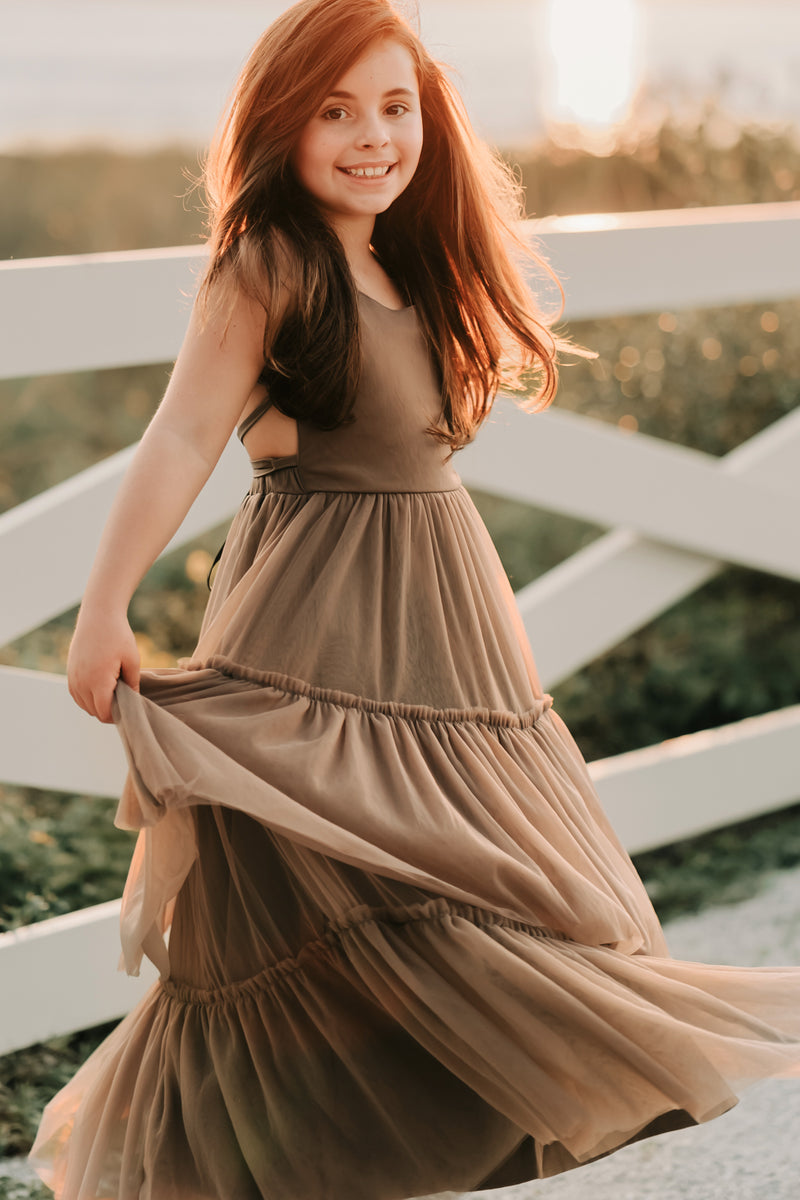 Wendy Tulle Dress (mocha)