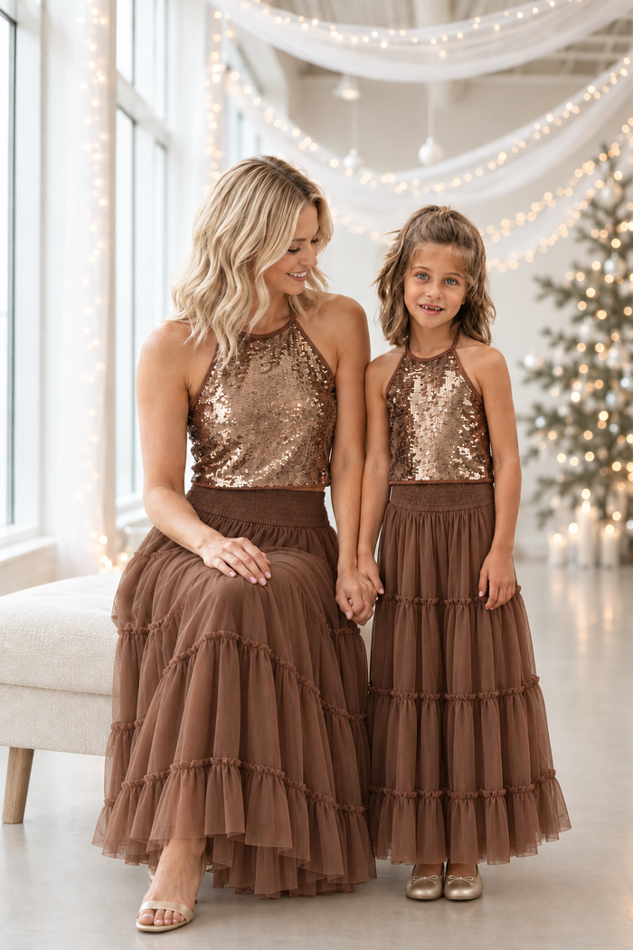 SS Girl's Bottoms Jolie Skirt (cocoa tulle)