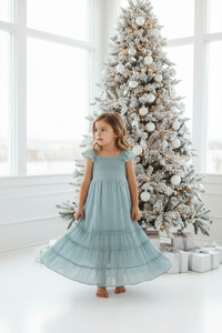 INDIE BLUE Dresses Marabella Dress (blue swiss dot)