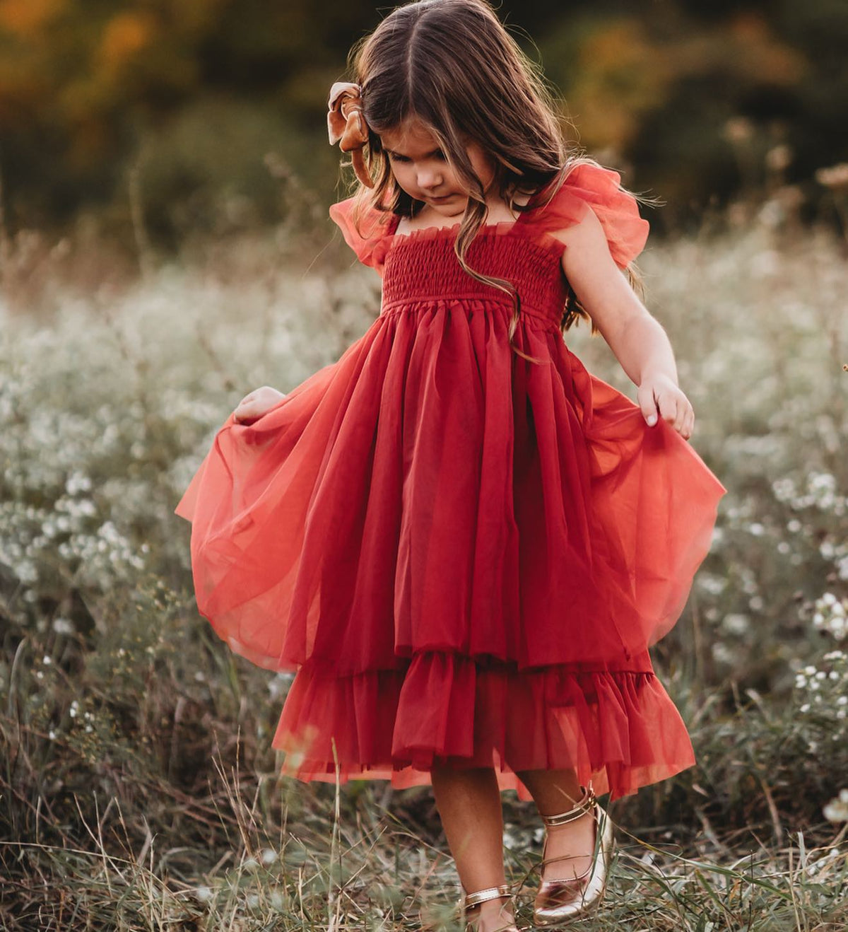 Juliet Tulle Dress (venetian red)