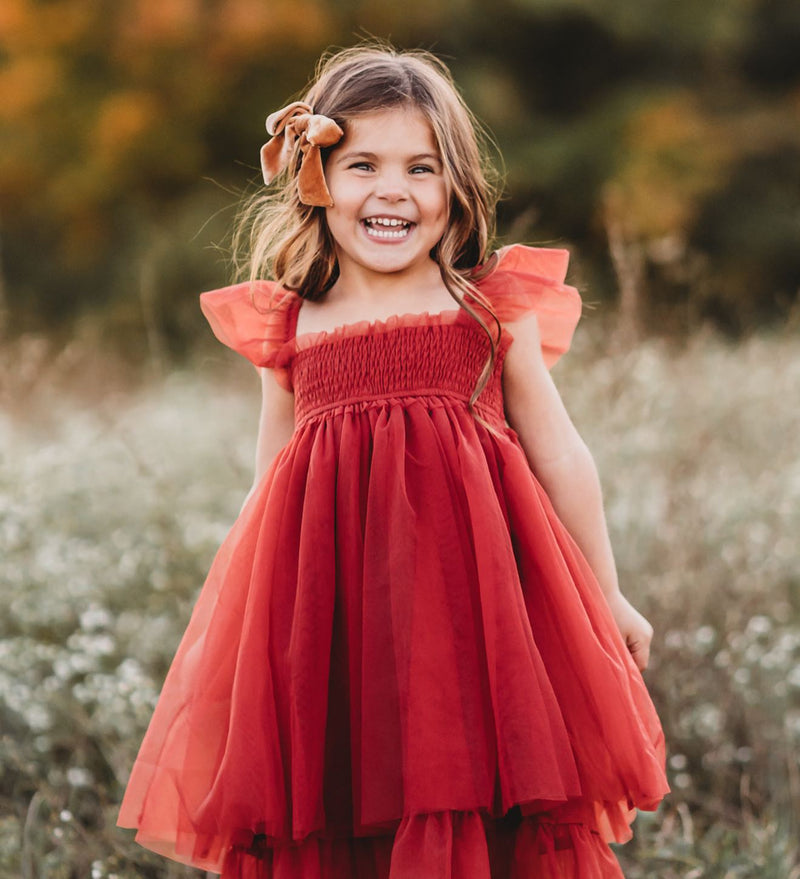 Juliet Tulle Dress (venetian red)