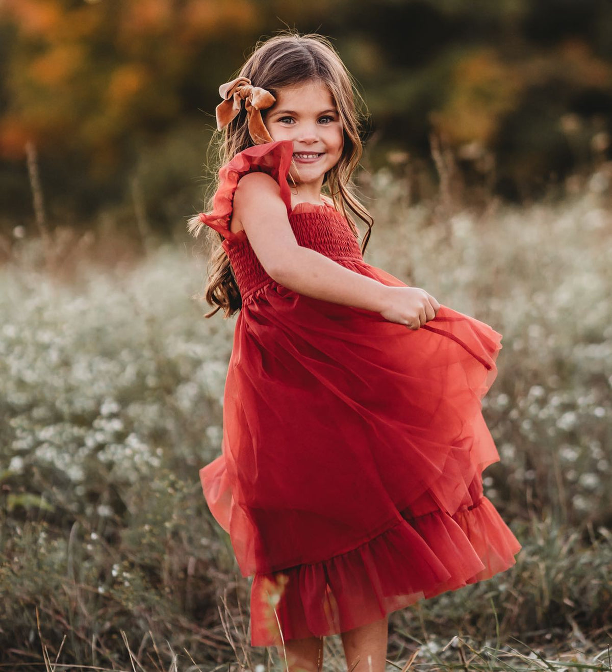 Juliet Tulle Dress (venetian red)