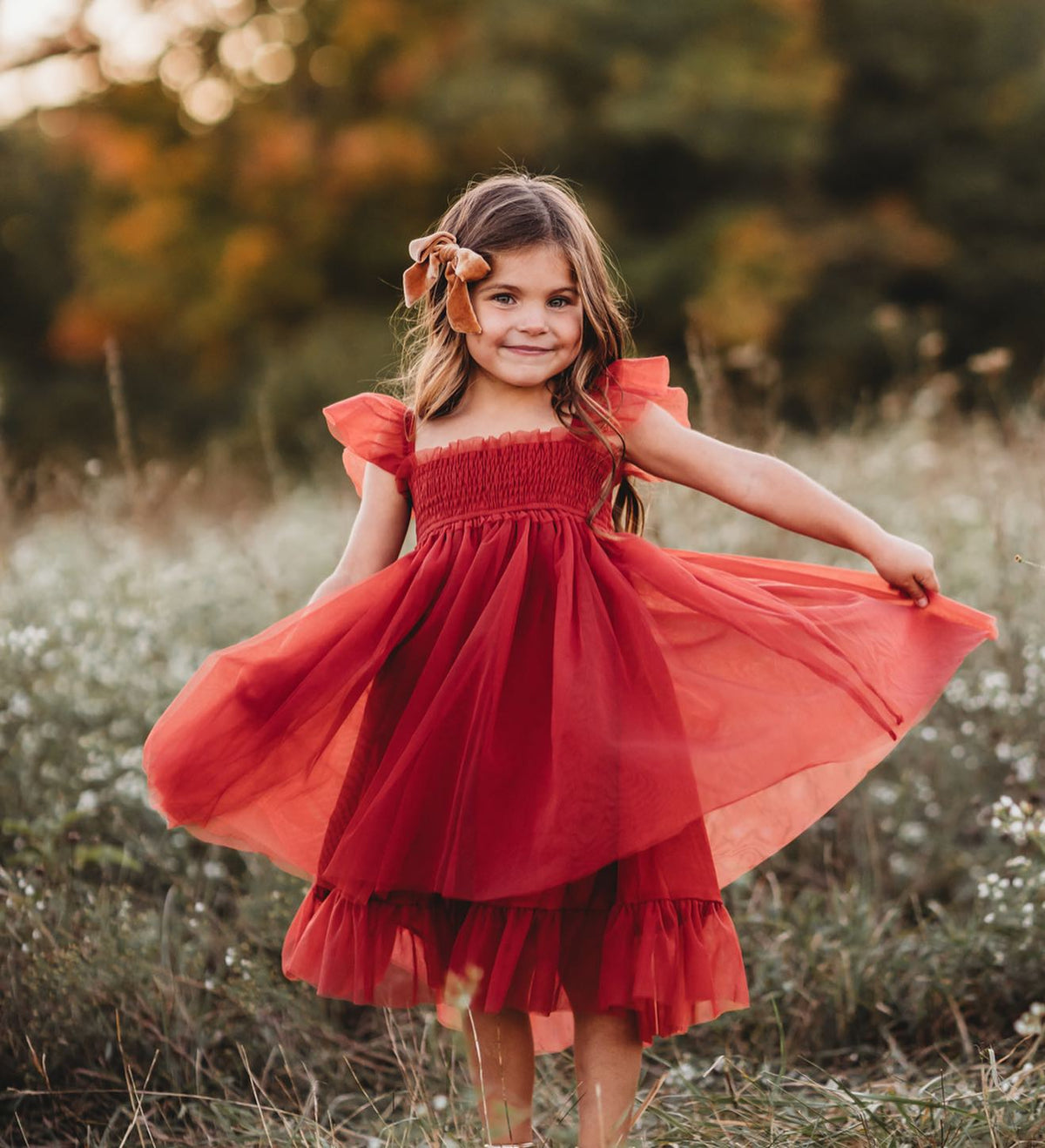 Juliet Tulle Dress (venetian red)