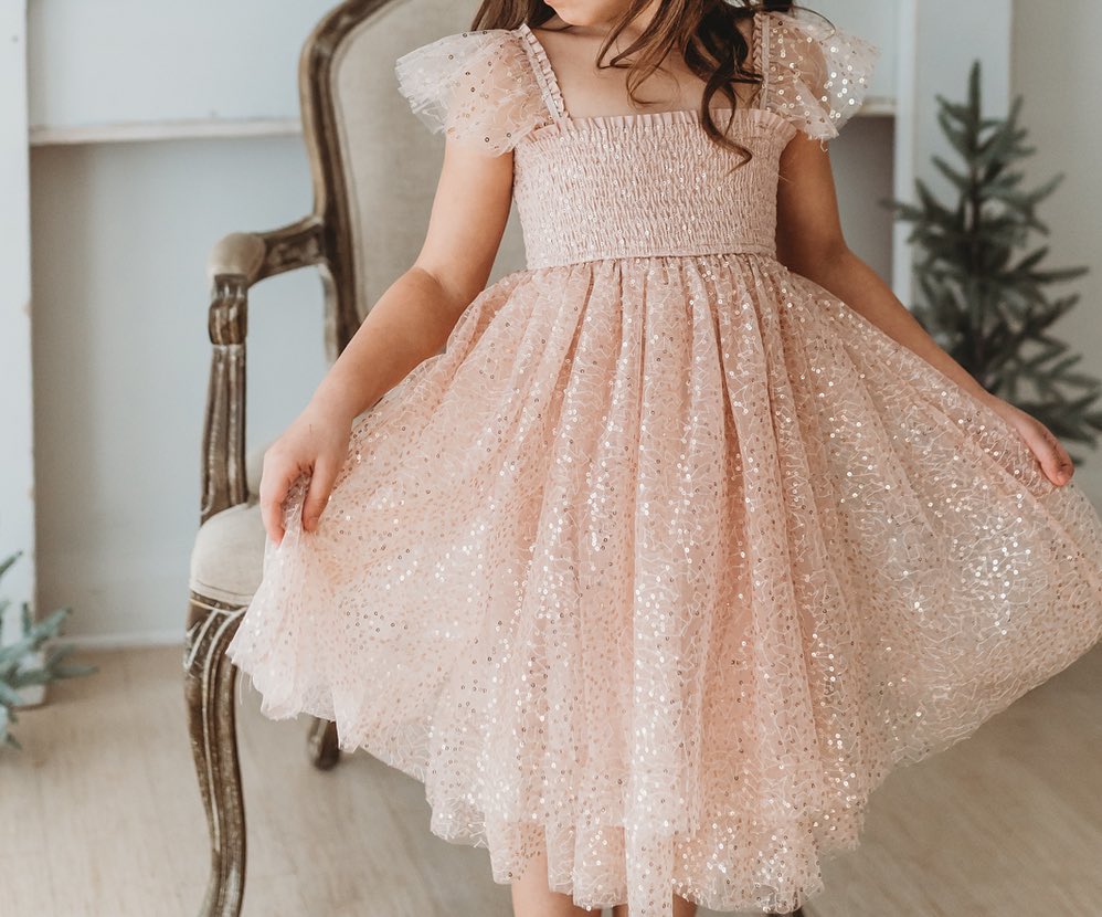 Juliet Tulle Dress (sequin pink)