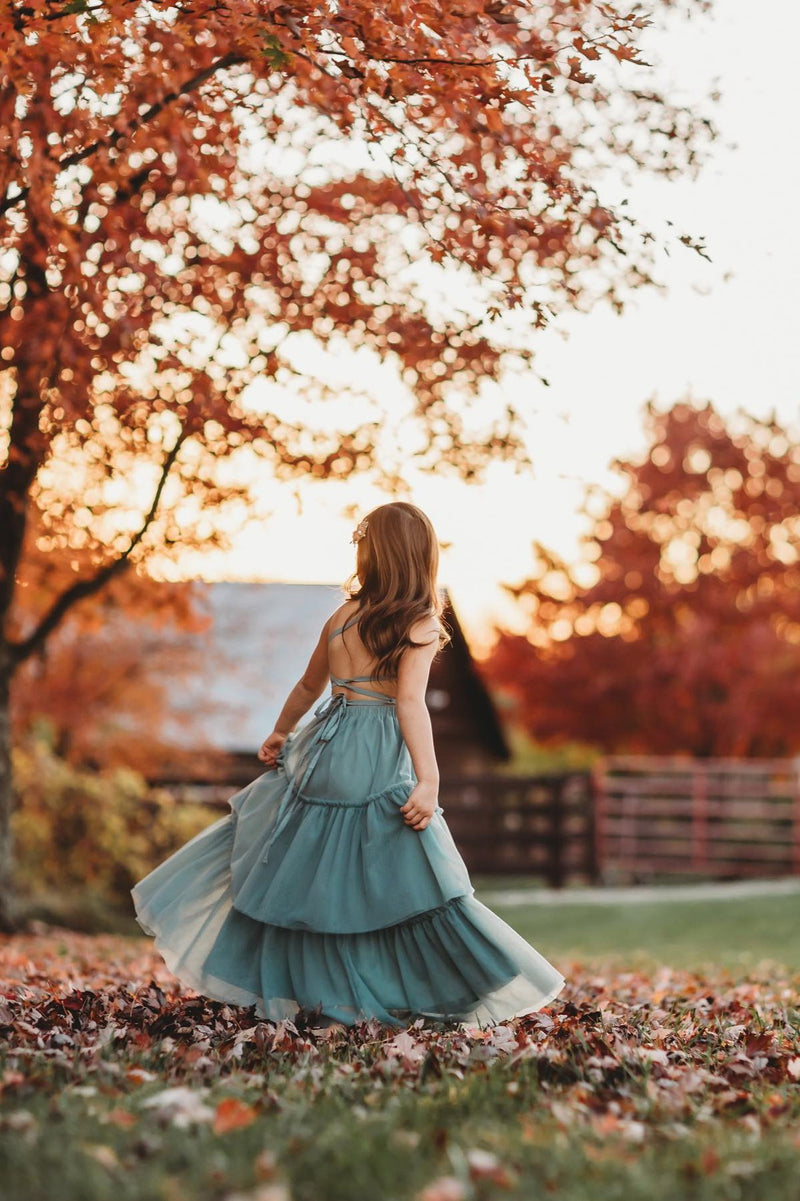 Wendy Tulle Dress (soft teal)