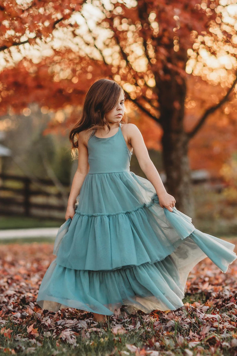 Wendy Tulle Dress (soft teal)