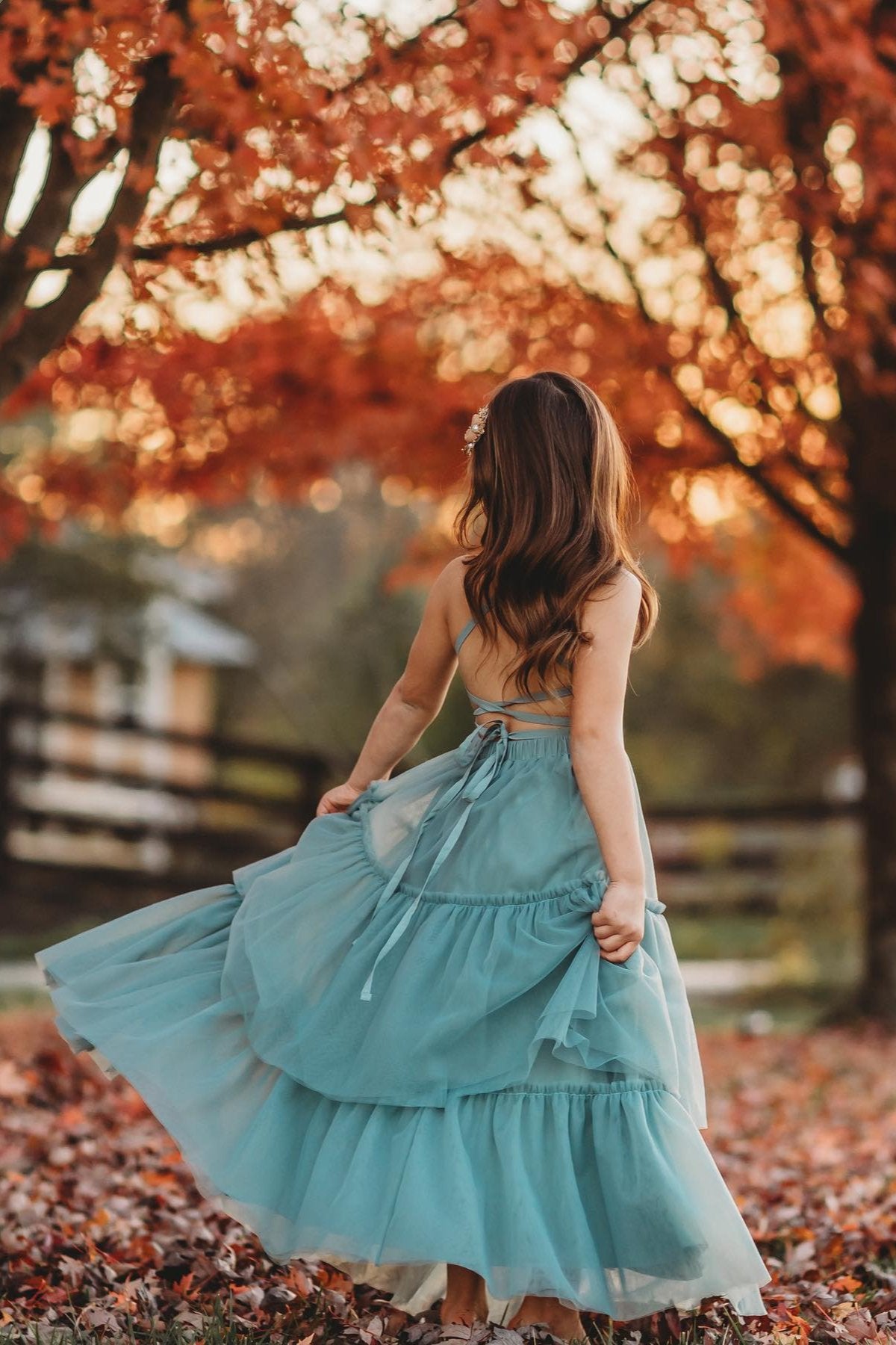 Wendy Tulle Dress (soft teal)