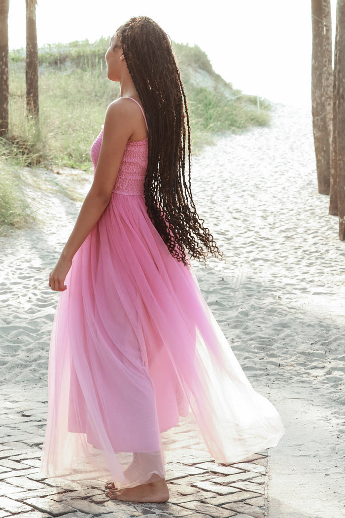 INDIE BLUE Women Women's Isa Maxi (pink ombré tulle)
