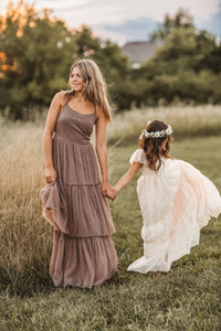 INDIE BLUE Women Women's Wendy Dress (mocha tulle)
