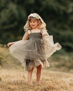 Isa Tulle Dress (bark)